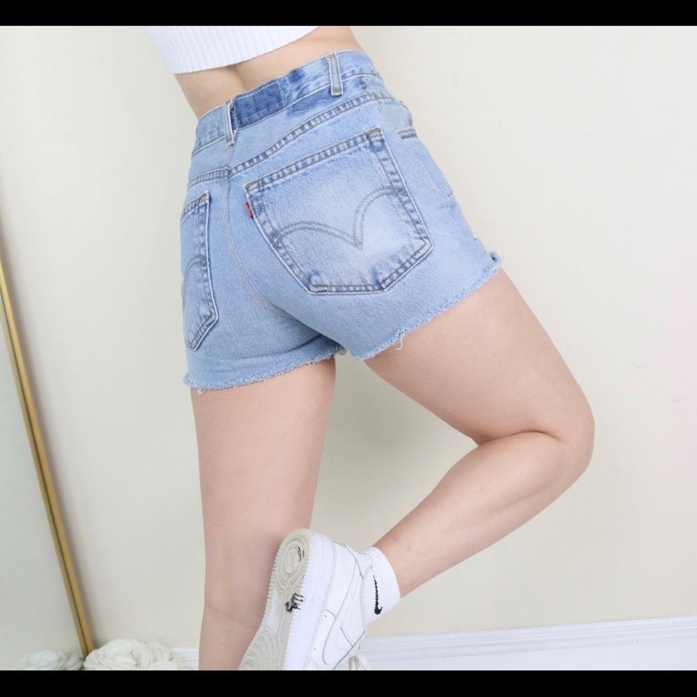 Vintage distressed denim Levi shorts